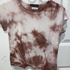 Maroon Tie Dye Brandy Melville T-shirt